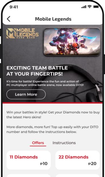 ml diamond recharge dito sim